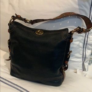 Shoulder Coach bag classic black and tan